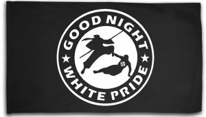 Fahne / Flagge (ca. 150x100cm): Good night white pride - Ninja
