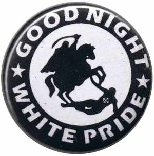 25mm Magnet-Button: Good night white pride - Reiter