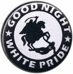 50mm Magnet-Button: Good night white pride - Reiter
