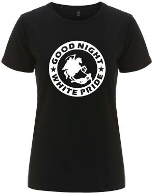 tailliertes Fairtrade T-Shirt: Good night white pride - Reiter