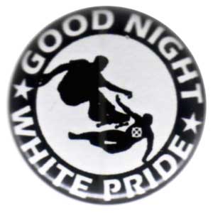 25mm Button: Good night white pride - Skater