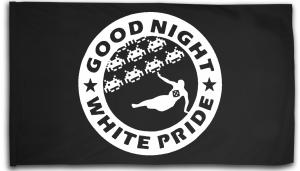 Fahne / Flagge (ca. 150x100cm): Good night white pride - Space Invaders