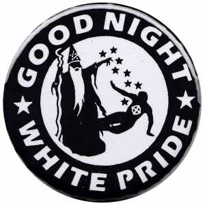 25mm Magnet-Button: Good night white pride - Zauberer