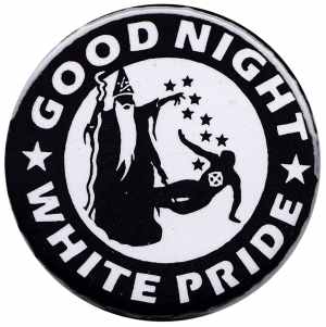 37mm Magnet-Button: Good night white pride - Zauberer