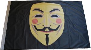 Fahne / Flagge (ca. 150x100cm): Guy Fawkes Maske