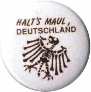 37mm Button: Halt's Maul Deutschland