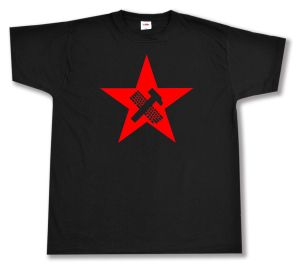 T-Shirt: Hammer und Tastatur Stern