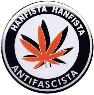 37mm Button: Hanfista Hanfista Antifascista