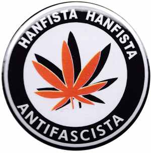 37mm Magnet-Button: Hanfista Hanfista Antifascista