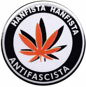 50mm Button: Hanfista Hanfista Antifascista