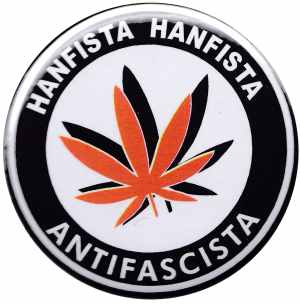50mm Magnet-Button: Hanfista Hanfista Antifascista
