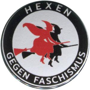 25mm Magnet-Button: Hexen gegen Faschismus (rot/schwarz)