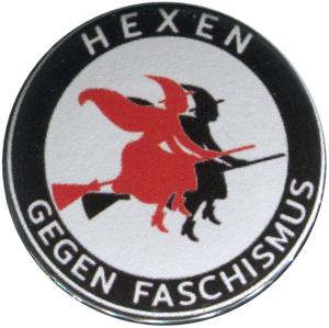 50mm Button: Hexen gegen Faschismus (rot/schwarz)