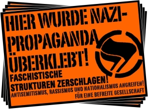 Aufkleber-Paket: Hier wurde Nazi-Propaganda überklebt!