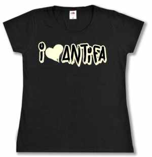 tailliertes T-Shirt: I <3 Antifa