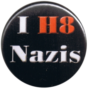 25mm Magnet-Button: I h8 Nazis
