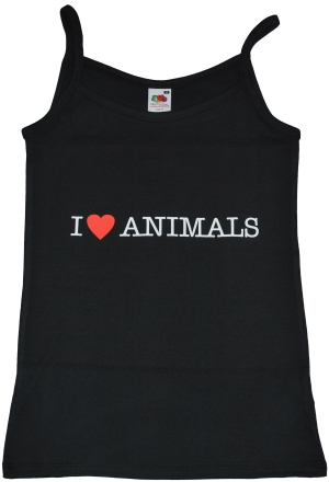 Trägershirt: I love Animals