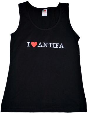 tailliertes Tanktop: I love Antifa