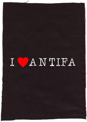 Rückenaufnäher: I love Antifa