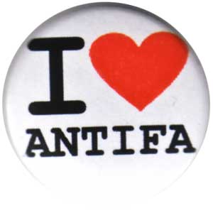 37mm Magnet-Button: I love antifa