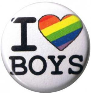 37mm Magnet-Button: I love Boys