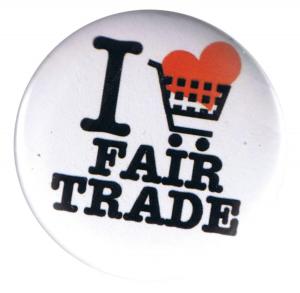 25mm Magnet-Button: I love fairtrade