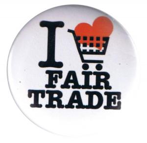 50mm Magnet-Button: I love fairtrade