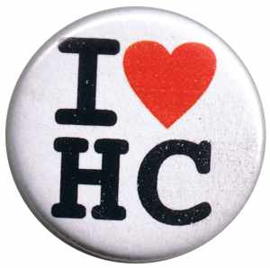 25mm Button: I love HC