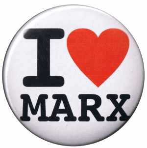 25mm Magnet-Button: I love Marx