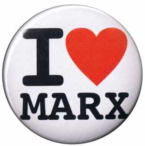 50mm Magnet-Button: I love Marx