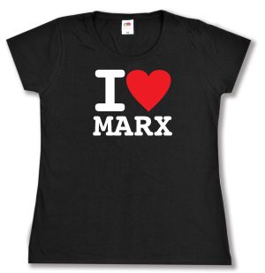 tailliertes T-Shirt: I love Marx
