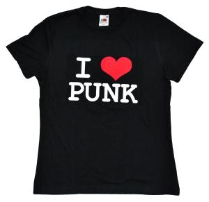 tailliertes T-Shirt: I love punk
