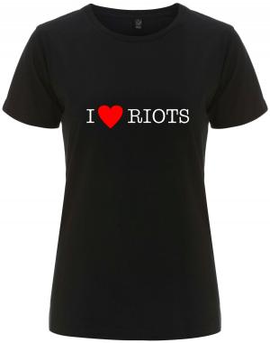 tailliertes Fairtrade T-Shirt: I love Riots