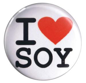 37mm Button: I love soy
