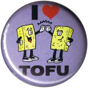25mm Button: I Love Tofu