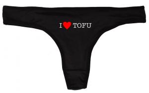 Frauen Stringtanga: I love Tofu