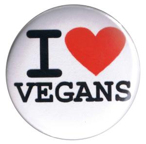 37mm Button: I love vegans