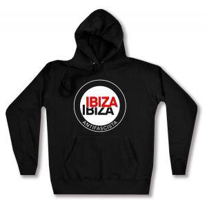 taillierter Kapuzen-Pullover: Ibiza Ibiza Antifascista (Schrift)