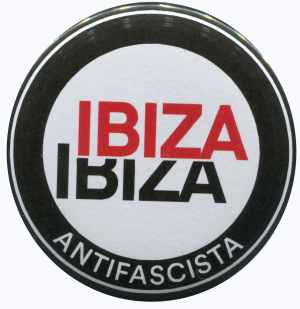 25mm Button: Ibiza Ibiza Antifascista (Schrift)
