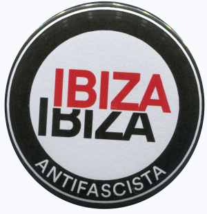37mm Button: Ibiza Ibiza Antifascista (Schrift)