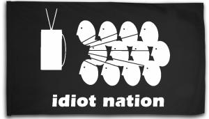Fahne / Flagge (ca. 150x100cm): Idiot Nation
