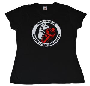tailliertes T-Shirt: Join your local antifa spraypaint crew