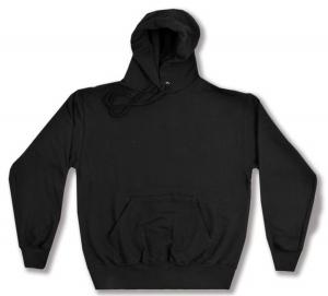 Kapuzen Sweatshirt 340g/m² schwarz Hoodie Sweater Kapuze Pullover Shirt langarm 