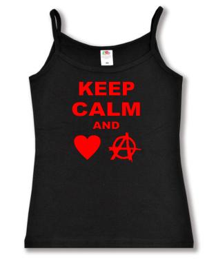 Trägershirt: Keep calm and love anarchy