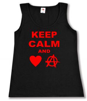 tailliertes Tanktop: Keep calm and love anarchy
