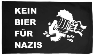 Fahne / Flagge (ca. 150x100cm): Kein Bier für Nazis