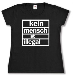 tailliertes T-Shirt: kein mensch ist illegal