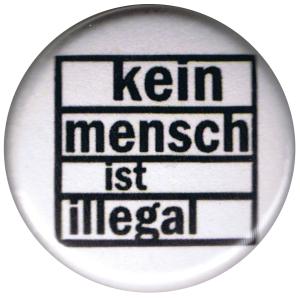 25mm Magnet-Button: kein mensch ist illegal