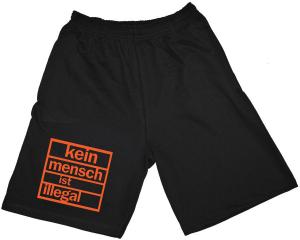 Shorts: Kein Mensch ist illegal (orange)