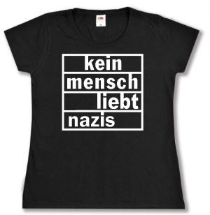 tailliertes T-Shirt: kein mensch liebt nazis